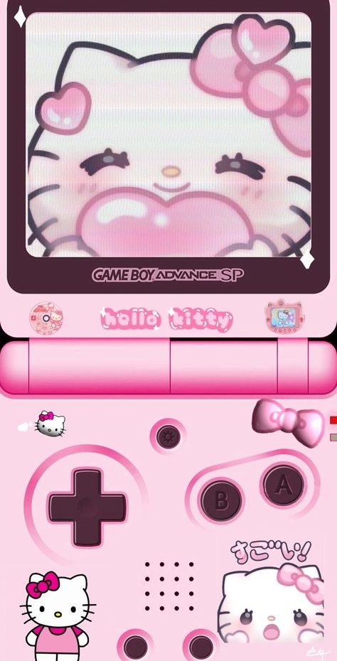 Hello Kitty Video Game, Game Console Wallpaper, Gaming Phone Wallpaper, Video Game Aesthetic Wallpaper, Hello Kitty Pink Wallpaper, Pink Hello Kitty Wallpapers, Console Wallpaper, Hello Kitty Gaming, Pink Anime Wallpaper