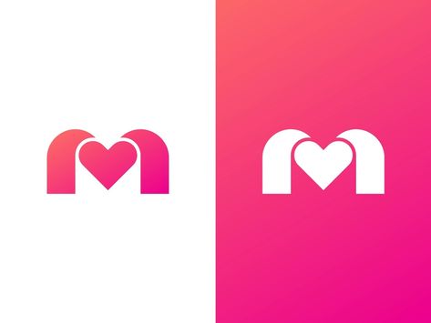 M Heart, Gift Logo, Heart Brand, Logo Idea, Cerámica Ideas, Love Logo, Medical Health, Monogram Logo Design, Hand Logo