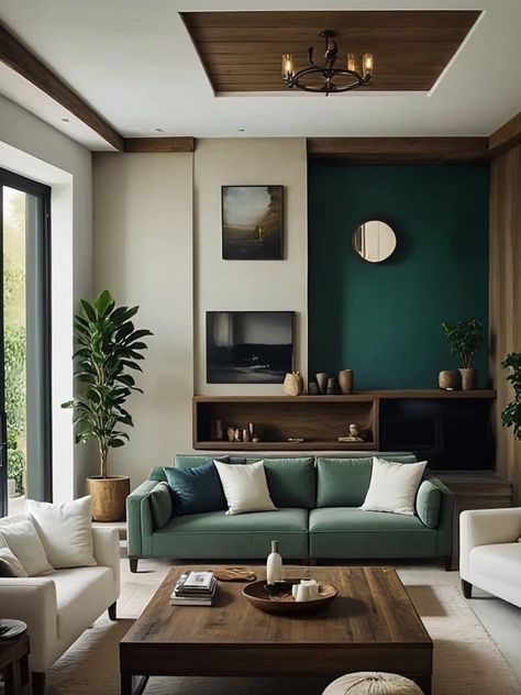 Mirror Placement, Color Palette Living Room, Green Lounge, Living Room Wall Color, Japandi Living, Room Wall Colors, House Color Schemes, Home Design Living Room, Inspired Living