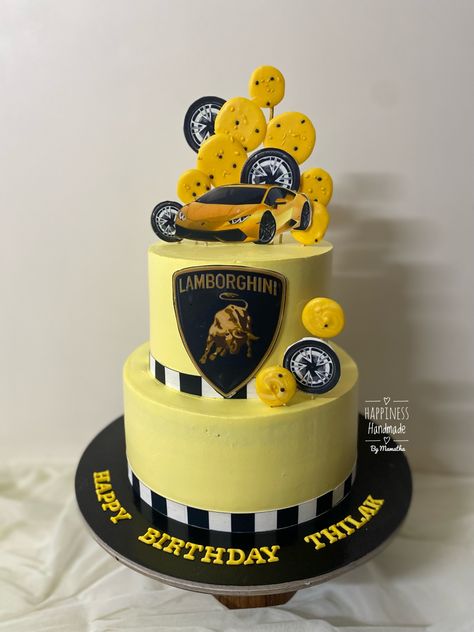 Lamborghini Birthday Party Ideas, Lamborghini Cakes For Boys, Lamborghini Cake, Car Cakes For Boys, Pirate Ship Cakes, Race Car Cakes, Car Cake Toppers, Car Cookies, Cars Birthday Cake