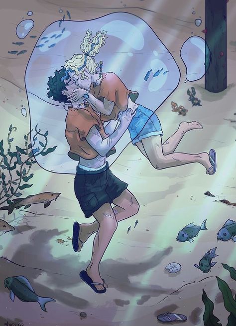 Percabeth Underwater Kiss, Percabeth Underwater, Percabeth Fan Art, Percy Jackson Crossover, Underwater Kiss, Percy Jackson Fanfic, Percy Jackson Annabeth Chase, Percy Jackson Wallpaper, Percy Jackson Ships