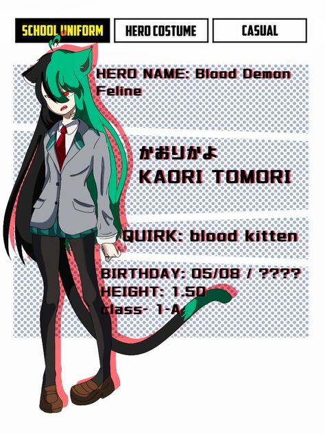 Mha Demon Quirk, Bnha Quirk Ideas, Bnha Quirks Ideas, Mha Hero Outfit, Kitten Birthday, Oc Bnha, Mha Oc, A Wing, Hero Costumes