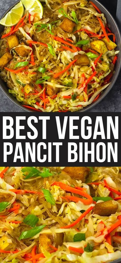 Vegetarian Pancit Recipe Filipino, Veggie Pancit, Vegetarian Pancit, Dinner Soup Recipes, Pancit Recipe, Roast Dinner Recipes, Grilled Dinner Recipes, Asian Vegetarian Recipes, Quick Healthy Lunch