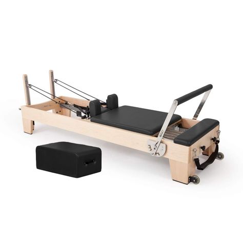 Elina Pilates Elite Wood Reformer - Pilates Reformers Plus Reformer Machine, Pilates Machine, Pilates Machines, Abdominal Machine, Gym Floor Mat, Squat Machine, Leg Press Machine, Pilates Equipment, Reformer Pilates