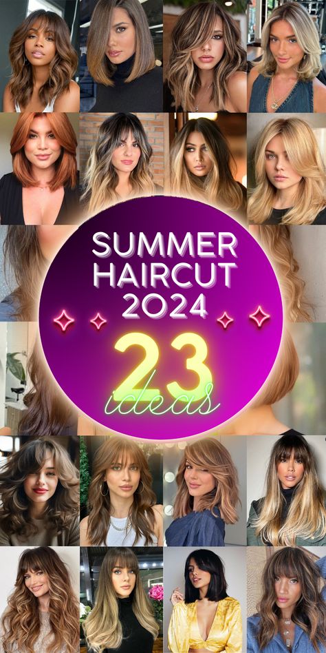 Summer 2024 Haircuts Women, Spring Medium Hair Styles 2024, Hair Cuts For Women In There 40, Summer 2024 Hair Styles, 2024 Hair Cut Trend For Women, Hair For Summer 2024, 2024 Hair Trends For Women Bangs, 2024 Hairstyles For Women In 40s, 2024 Hair Cuts Women Long