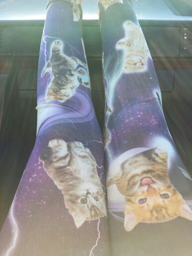 Galaxy cat leggings. I saw these at Target last week. They're perfect for crazy cat lady costumes Galaxy Core Aesthetic Outfits, Cat Themed Clothes Aesthetic, Galaxy Leggings Outfit, Cat Paw Thigh Highs, 2014 Tumblr Aesthetic Alien, Galaxy Tights, Cat Leggings, Galaxy Leggings, 2010s Aesthetic