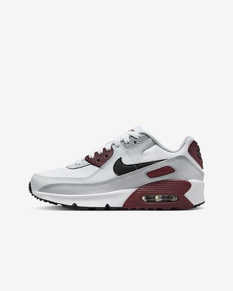 Air Max 90 Red, Big Kids Shoes, Nike Air Max 90 Ltr, Nike Air Max 90, Shoes Nike, Big Kids, Air Max, Kids Shoes, Nike Air Max