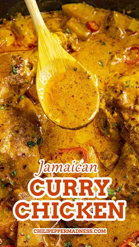 Chicken Curry Recipe Easy, Curry Chicken Recipe, Jamaican Curry Chicken, Curry Recipes Easy, Jamaican Curry, Jamaican Cuisine, Jamaican Dishes, Curry Dishes, Jamaican Recipes