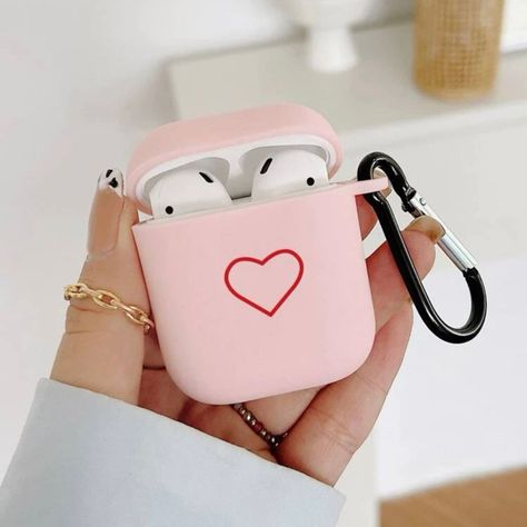 Heart AirPods Case Specifically Designed For AirPods - Engineered from durable and impact absorbent elastomers to provide the perfect balance of protection and fit. Super-Cute Design - Cute 3D Cartoon Character Funny Cover Design. Easy to install - The soft and durable silicone inside will not scratch the AirPods charging station and will not loosen or deform during long-term use. Compatibility- Compatible with AirPods 1st, 2nd, 3rd Generation and Pro Gen. Please check the model before ordering. Aesthetic Devices, Fake Airpods, Red Gharara, Coque Airpods, Air Buds, Air Bud, Cute Ipod Cases, Keychain Hook, Shopping Games