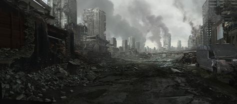 City Ruins 002 by everlite.deviantart.com on @DeviantArt Apocalyptic Concept Art, After Earth, Apocalyptic Art, Apocalyptic World, City Project, Post Apocalyptic Art, Ruined City, Post Apo, Fahrenheit 451