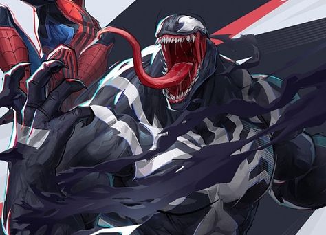 Spiderman Poses, Red Hood Comic, Symbiotes Marvel, Venom Art, Venom Comics, Iron Man Armor, Marvel Characters Art, Spiderman Artwork, Marvel Villains