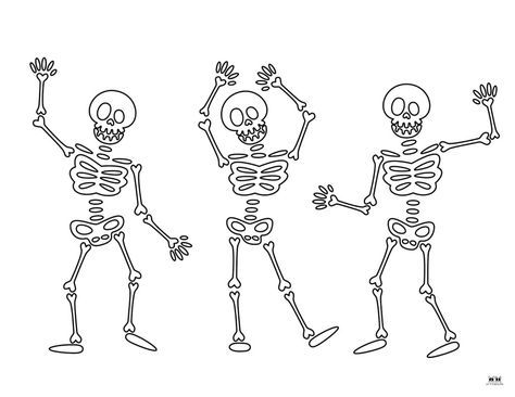 Get into the Halloween spirit and keep your little ones entertained at the same time with these skeleton coloring pages. Print from home. 100% FREE! Skeleton Coloring Pages Free Printable, Skeleton Coloring Pages, Skeleton For Kids, Skeleton Outline, Skeleton Printable, Skeletal System, Trifle Recipe, Halloween Coloring Pages, Halloween Spirit