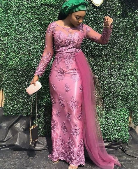 Must Wear Outfits To Wedding Formal Dress Plus Size, Nigerian Lace Dress, Aso Ebi Dresses, Weddings Dresses, Nigerian Lace Styles Dress, Nigerian Lace Styles, African Lace Styles, Lace Gown Styles, Lace Dress Styles