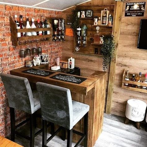 Bottle Shelf, Large Bar, Bar Shed, Home Bar Rooms, Corner Bar, Pub Sheds, Diy Home Bar, Indoor Bar, Home Pub