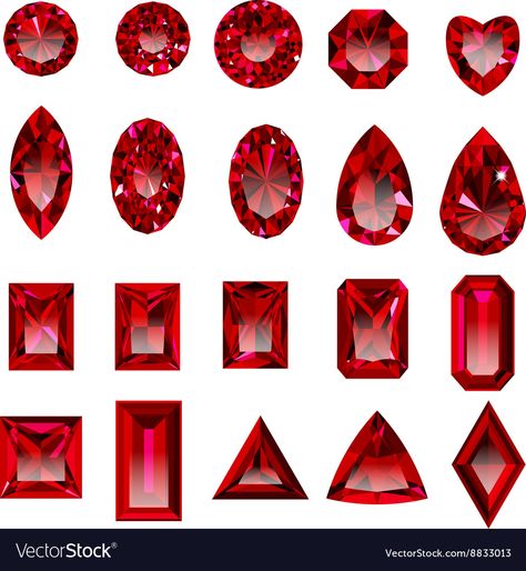 Jewel Drawing, Red Jewel, Red Diamond, Red Gemstones, Free Illustrations, Lab Diamonds, Stone Color, Round Cut, Line Art