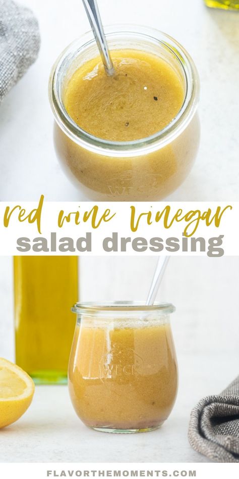 Wine Vinegar Salad Dressing, Red Wine Vinegar Salad, Rice Wine Vinegar Dressing, Red Wine Vinegar Salad Dressing, Vegan Dressing Recipes, Vinegar Salad, Red Wine Recipe, Vinegar Salad Dressing, Fresh Summer Salad