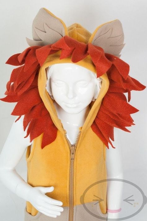 Lion Costume Diy, Lion Halloween Costume, Chunky Zipper, Lion King Costume, Halloween Jacket, Lion King Jr, Lion King Party, Hallowen Ideas, Dog Waste Bag Holder