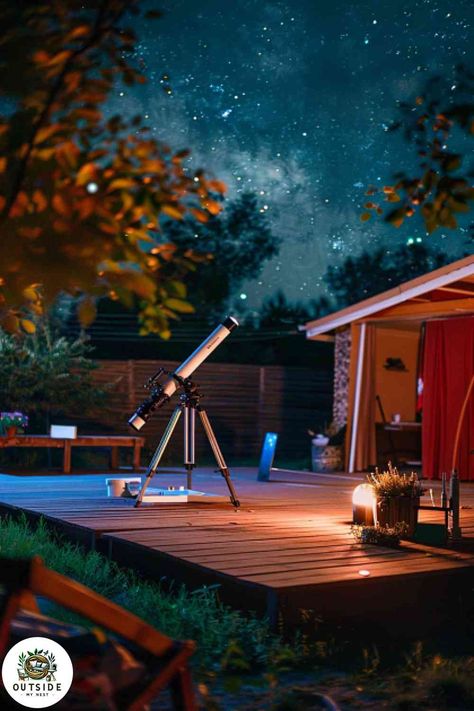 Backyard Stargazing, Floating Decks, Deck Design Ideas, Floating Deck, Early Evening, Starry Nights, Deck Designs, Deck Design, Outdoor Living Areas