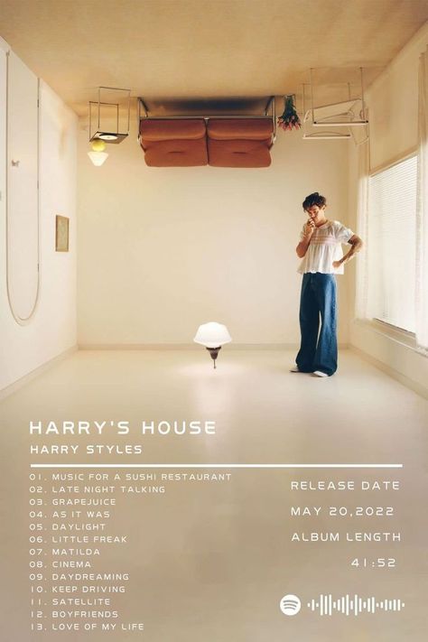 House Poster, Harry Styles Poster, Harry's House, Album Cover Poster, Custom Poster, House Clothes, Walls Room, Room Makeover Inspiration, Room Layout