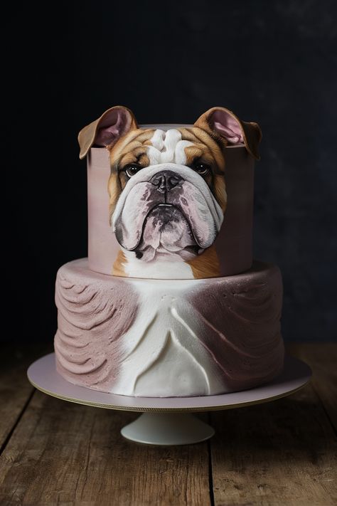 Fetch These Cute Bulldog Cake Ideas for Your Next Party Bulldog Cake Ideas, Bulldog Birthday Cake, Bulldog Birthday Party, English Bulldog Birthday, Bulldog Birthday, Bulldog Cake, Skull Cake, Dog Birthday Cake, Cute Bulldogs