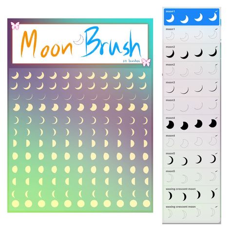 Procreate Moon Brush Free, Clip Studio Paint Brushes, Brush Procreate, Digital Brushes, Free Brushes, Procreate Tutorial, Art Resources, Free Brush, Clip Studio Paint