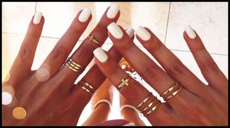 Nail Ring, Manicure Y Pedicure, Soft Grunge, Cartier Love Bracelet, Mani Pedi, All Things Beauty, Nail Trends, How To Do Nails, White Nails