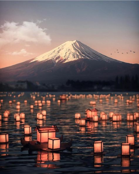 Mt. Fuji Lantern Floating at Lake Kawaguchiko has a history of 36 years since 1981. It is a ceremony where all can come together for a personal and collective moment of remembrance reflection and offering gratitude to those who have gone before us. All is welcome to write message on lantern and float own lantern  @annmcnaughty . . #travelingram #traveler #travelling#instatraveling #tourist #tourism #igtravel#visiting #mytravelgram #traveller#instapassport #instago #travels#traveltheworld #travel Gunung Fuji, City Wallpapers, Miyakojima, Mount Fuji Japan, Monte Fuji, Mont Fuji, Matka Natura, Yamanashi, Japan Photography