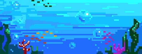 Pixel Art Underwater, Sea Pixel Art, Ocean Pixel Art, Pixel Ocean, Pixel Art Maker, Map Game, Art Maker, Pixel Game, Map Games