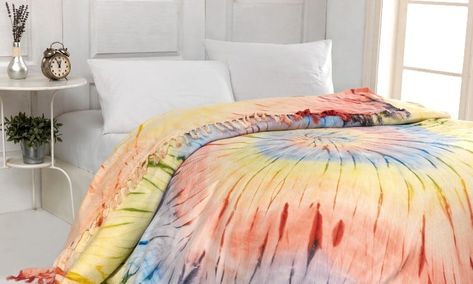 Diy Tie Dye Sheets, Diy Tie Dye Bedding, Tye Dye Bedding, Tie Dye Bed Sheets, Tie Dye Bedsheets, Tie Dye Comforter, Tye Dye Bed Sheets, Easy Diy Tie Dye, Tie Dye Sheets