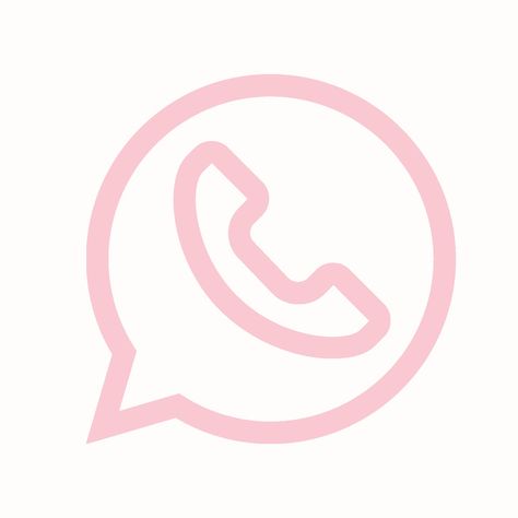 WhatsApp Telephone Icon, Icon Rosa, Whatsapp Logo, Screen Aesthetic, Ios Ideas, Phone Logo, Pink Icons, Pink Phone, Phone Inspo