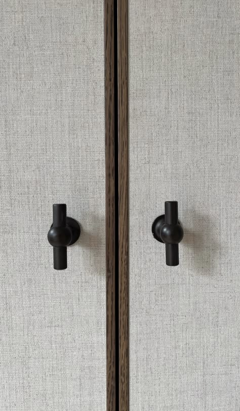 Leather Closet Door, Wallpapered Cupboard Doors, Wardrobe Fabric Door, Fabric Covered Cabinet Doors, Wallpapered Closet Doors, Fabric Closet Door Ideas, Fabric Wardrobe Doors, Fabric Wall Panels, Fabric Door