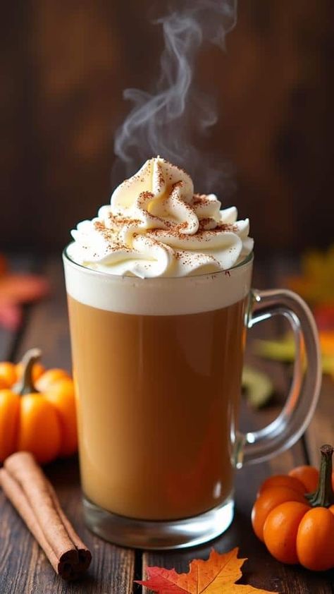 Pumpkin Chai Tea Latte With Whipped Cream Pumpkin Spice Tea Recipe, Pumpkin Chai Tea Latte, Pumpkin Chai Latte, Pumpkin Chai Tea, Snack Pairings, Chai Spices, Seasonal Desserts, Pumpkin Spice Cookies, Cocktails Recipes