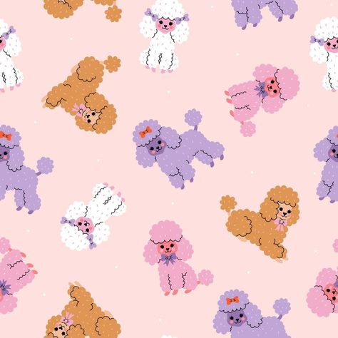 Poodle Wallpaper, Cartoon Poodle, Poodle Illustration, Grooming Salons, Poodle Drawing, Poodle Dogs, Dog Grooming Salons, Dog Vector, Cityscape Photos