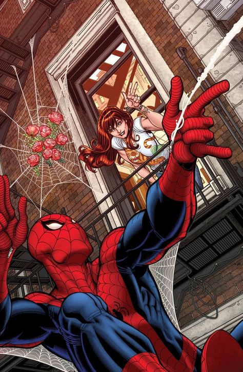 AMAZING SPIDER-MAN: RENEW YOUR VOWS #5 Variant Cover By: Nick Bradshaw.) Nick Bradshaw, All Spiderman, Draw Reference, Jane Watson, Scott Campbell, Spectacular Spider Man, Spiderman Artwork, Marvel Spiderman Art, Amazing Spider Man