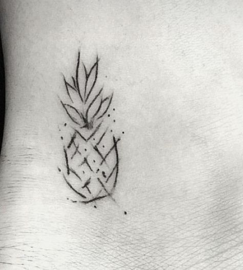 Dainty Pineapple Tattoo, Pinapple Tattoos Simple, Pinapple Tattoos, Hope Tattoo, Pineapple Tattoo, Family Tattoos, Heart Tattoo, Simple Tattoos, Small Tattoos