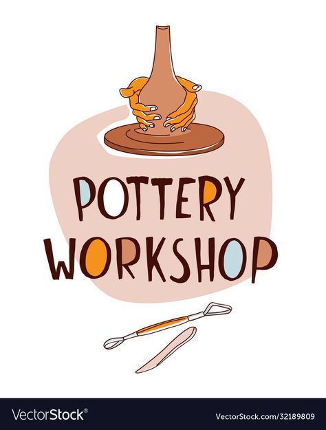 Design Studio Workspace, Pottery Lessons, Ceramics Pottery Vase, Pottery Pots, Workshop Studio, Craft Logo, Traditional Pottery, Pottery Workshop, Ceramic Workshop