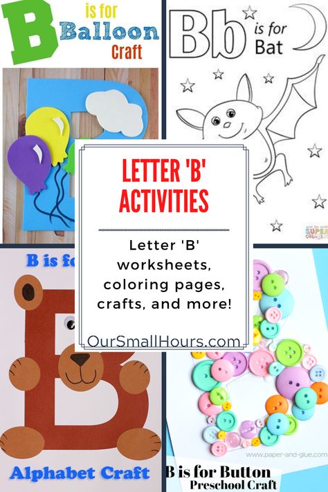 Preschool B Activities, Letter B Bear Craft, Letter Bb Activities For Preschool, Letter B Toddler Activities, Preschool Letter B Activities, Letter B Preschool Activities, Letter B Preschool Crafts, Letter B Crafts For Toddlers, Letter B Crafts For Preschoolers