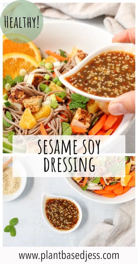 Asian Style Noodles, Soy Salad Dressing, Asian Sesame Dressing, Sesame Salad Dressing, Soy Sauce Dressing, Soy Dressing, Asian Salad Dressing, Recipes With Soy Sauce, Asian Noodle Salad