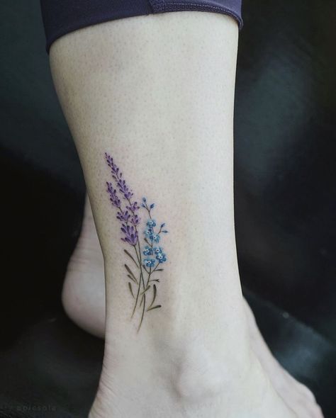 Alaskan Tattoos, Forget Me Not Tattoo, Lavender Tattoo, Bouquet Tattoo, Knot Tattoo, Wildflower Tattoo, Rabbit Tattoos, Simple Tattoo, Baby Tattoos