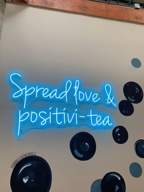 Tea Neon Sign, Cute Boba Shop Interior, Small Boba Tea Shop Interior Design, Boba Chalkboard Sign, Boba Tea Shop Design, Bubble Tea Neon Sign, Bubble Tea Business, Tea Shop Decor, Aesthetic Boba Shop