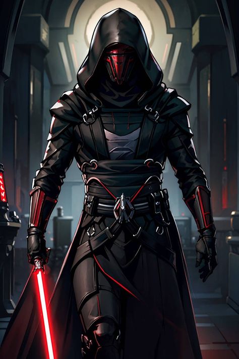 Star Wars Darth Revan, Star Wars Sith Lords, Darth Revan, Star Wars Villains, Star Wars Sith, Star Wars The Old, Dark Side Star Wars, Star Wars Models, Black Look