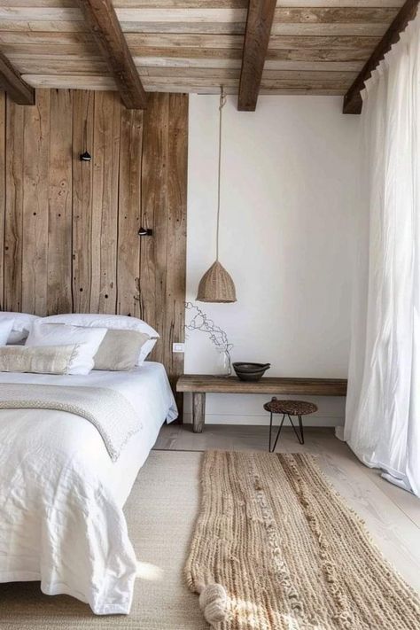 Wabisabi Bedroom, Closet Offices, Modern Rustic Bedroom, Wabi Sabi Bedroom, Wabi Sabi House, Modern Rustic Bedrooms, Mediterranean Bedroom, Barn Bedrooms, Amazing Interior Design