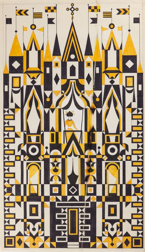 alexander girard - design for textile panel                                                                                                                                                                                 Más Illustration Design Graphique, Alexander Girard, Vitra Design Museum, Mid Century Illustration, Vitra Design, Modern Style Furniture, Arte Popular, Design Drawing, Design Museum