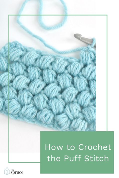 How To Make A Crochet Puff Stitch, Fluffy Crochet Stitch, Softest Crochet Stitch, Puff Stitch Crochet Blanket Free Pattern, Puff Crochet Stitch, Puff Stitch Crochet Blanket, Thick Crochet Stitch, Crochet Rows, Crochet Afgan