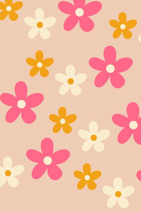 Iphone 8 Wallpaper, Phone Wallpaper Iphone, Boho Background, Cover Pics For Facebook, Wallpaper Retro, Daisy Wallpaper, Easter Wallpaper, Retro Background, Groovy Retro