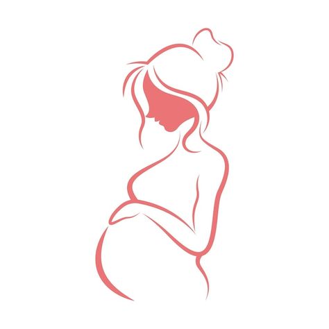 Vector pregnancy logo icon design illust... | Premium Vector #Freepik #vector #pregnant-silhouette #maternity #birth #pregnancy Pregnant Logo Design, Teenage Pregnancy Poster, Pregnant Icon, Pregnant Logo, Pregnant Silhouette, Doctor Logo Design, Silhouette Maternity, Doula Logo, Pregnancy Tattoo