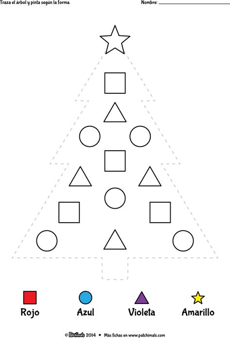 Tree Tracing, Shape Activities Preschool, Worksheet For Kids, Christmas Worksheets, Shapes Preschool, Christmas Kindergarten, Preschool Writing, Winter Preschool, Daycare Activities