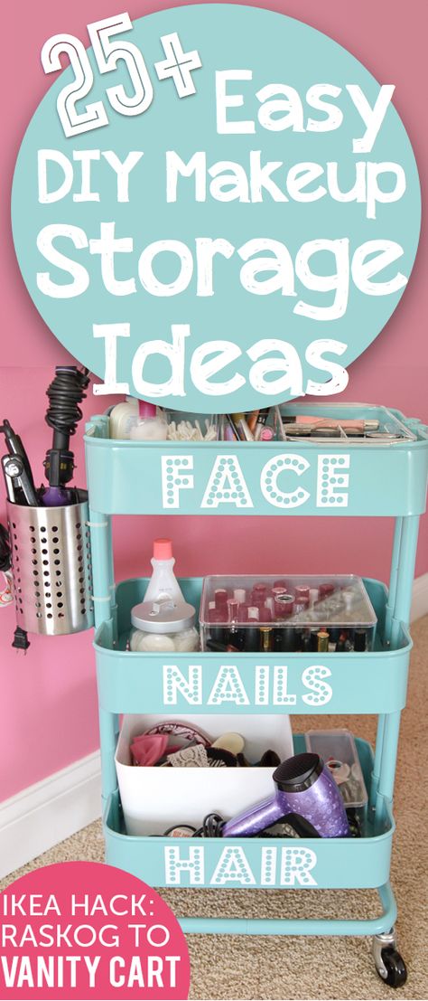 25+ Brilliant And Easy DIY Makeup Storage Ideas Diy Makeup Organizer, You Are My Superhero, Easy Diy Makeup, Rangement Makeup, Make Up Diy, Make Up Storage, Diy Makeup Storage, Pandora Armband, Makeup Organization Diy