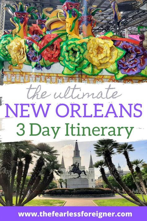 Mardi Gras float, Jackson Square & St Louis Cathedral New Orleans Itinerary, Weekend In New Orleans, The Crescent City, The Big Easy, Europe Trip Itinerary, New Orleans Travel, Usa Travel Guide, Anniversary Trips, Big Easy