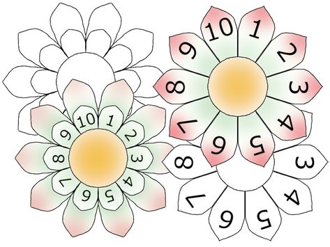 Printable with two types of multiplication flowers A fun and creative way to practice times tables! What is included? This 10-page PDF-document includes two types of flowers to reinforce the learning of multiplication tables. You can choose between those that are in white or those that already include the factors, and choose between black and white or colored flowers. The document also includes an explanation in English and Spanish on how to make the flowers. How to use the worksheets? There is Teach Times Tables, Flowers Activity, Multiplication Chart Printable, Time Tables, Waldorf Montessori, Multiplication Tables, Multiplication Chart, Multiplication Table, Montessori Math